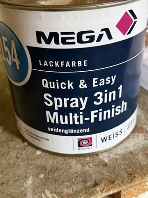 MEGA Quick & Easy Spray 3in1 Multi-Finish Weiß seidenmatt 2,5 L(17,34 /L)