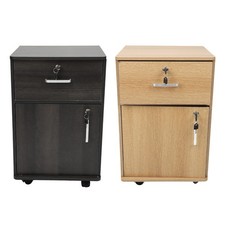 Office File Cabinet Mobile Filing Cabinet with Wheels, Lockable Drawers
