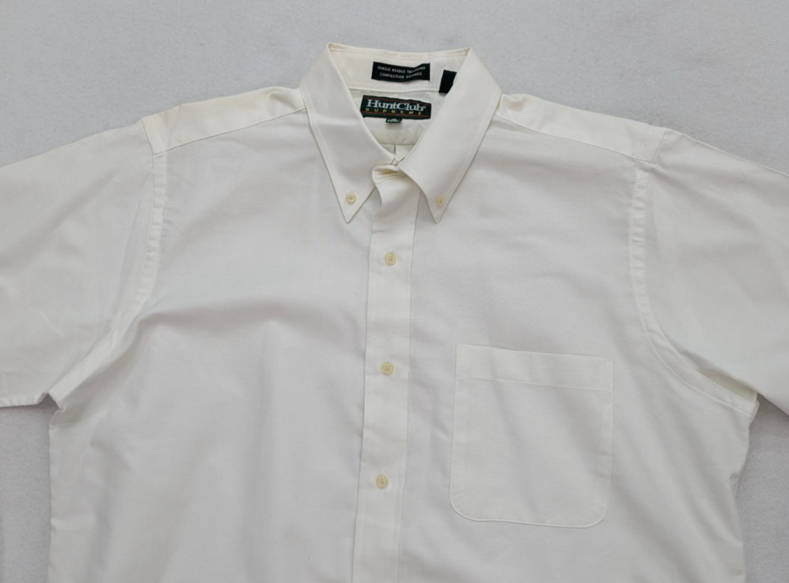 Hunt Club Supreme Men's Dress Shirt Size 16 x 34/35 White Button-Down thumbnail 3