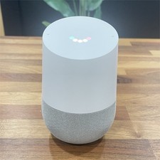 Google Home Smart Speaker White/Gray Wi-Fi Voice Control Google Assistant