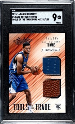 2015-16 Absolute Karl-Anthony Towns Tools of the Trade #1 RC #51/125 (Pop 1)
