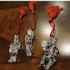 Rare 3 Waterford Crystal Pied Piper Ornaments