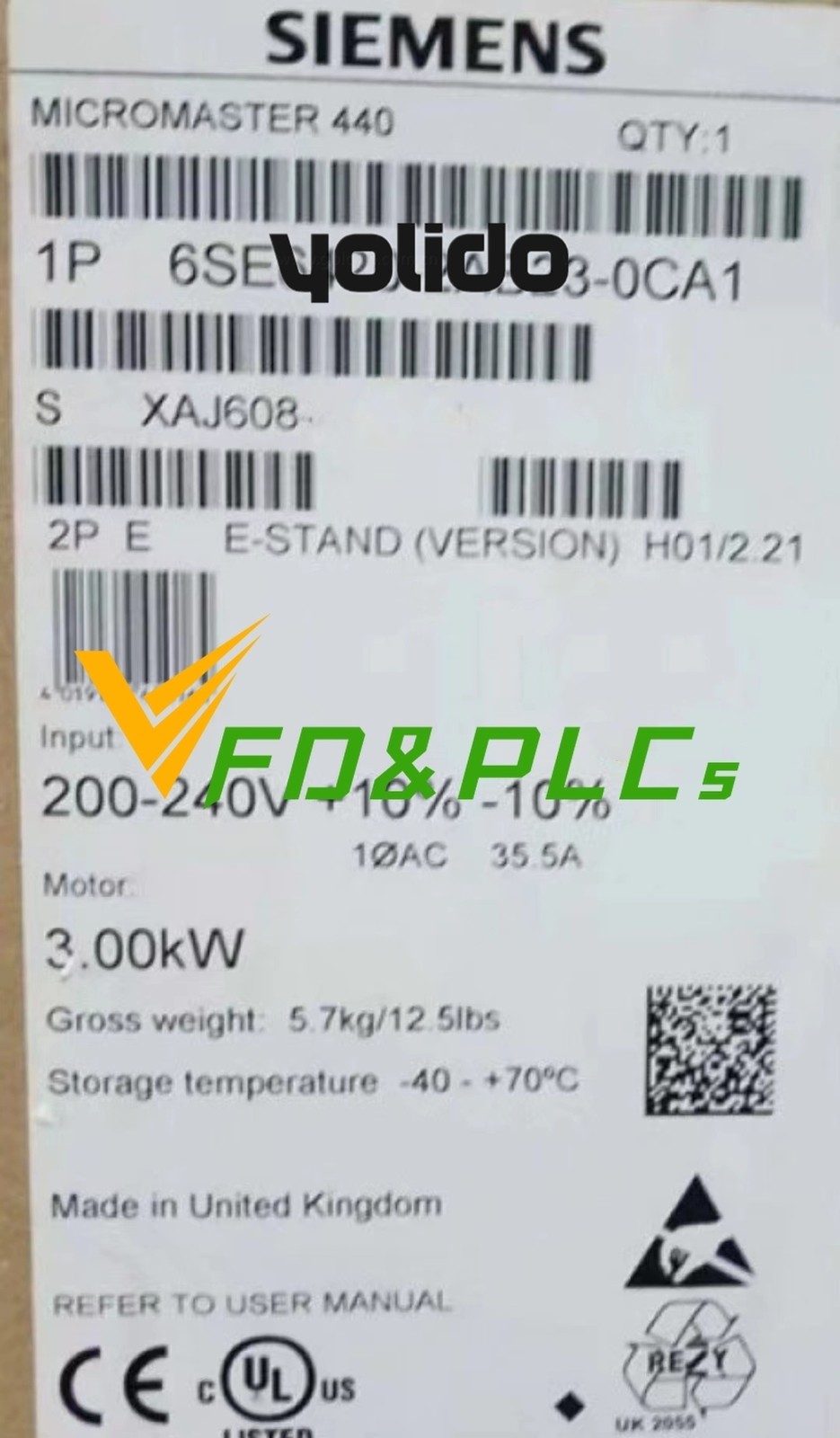 1PCS New Siemens 6SE6 420-2AB23-0CA1 6SE6420-2AB23-0CA1 VIA Fedex or DHL