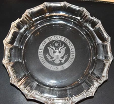 Vintage Heavy Glass “HOUSE OF REPRESENTATIVES U.S.A.” Ashtray