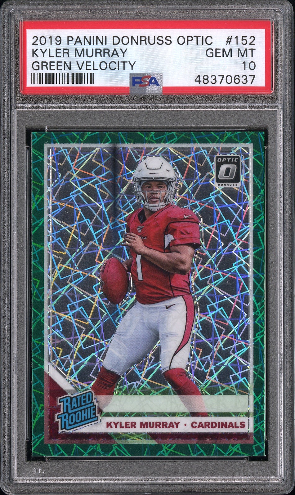 2019 Donruss Optic Kyler Murray Green Velocity SP Rookie RC PSA 10! CARDINALS