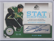 2005-06 SP Game Used Brenden Morrow Stat Scriptions Auto SP #ST-MW