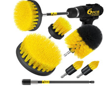 Drill Brush Set Power Scrubber Drill Attachments For Carpet Tile Grout Cleaning