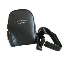 Women s Belt Bag Black Pebbled Faux Leather Waist Bag Wallet Fanny Pack Purse