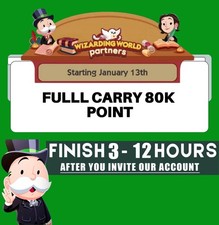 WIZARDING WORLD Partners Monopoly Go Event  FULL CARRY SLOT 80K POINTS  42987