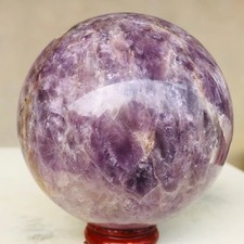 679g Natural Fantasy Amethyst Quartz Crystal Sphere Mineral Healing AK87