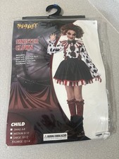 Spirit Halloween Sinister Clown Halloween Costume Child  s XL 12-14.