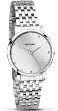 Sekonda Ladies Watch Silver Analogue Quartz 2444 Stainless Steel Bracelet WR 30m