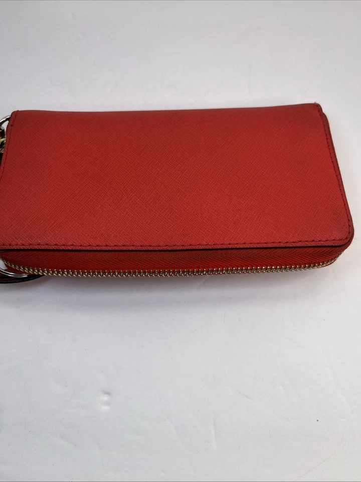 Michael Kors Red Leather Accordion Ziparound Wallet - Image 4 of 4