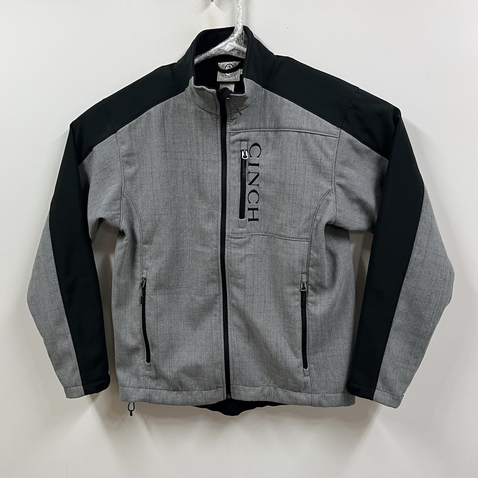 Cinch Western Jacket Soft Shell Full Zip Gray Bla… - image 3