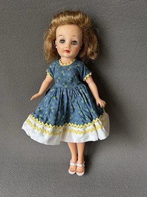Vintage Ideal Little Miss Revlon 10 1/2'' Honey  Blonde Doll Tagged Dress Shoes
