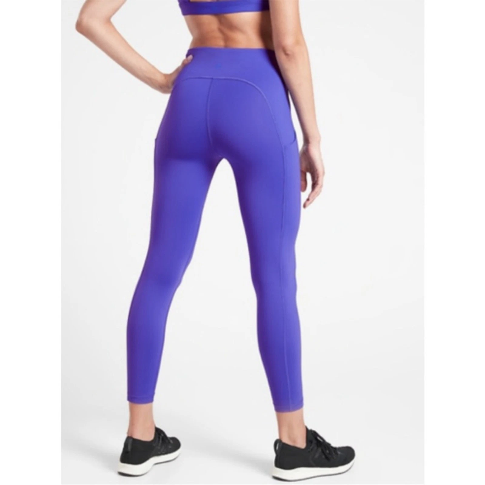 athleta ultimate stash pocket 7/8 tight supersonic purple leggings
