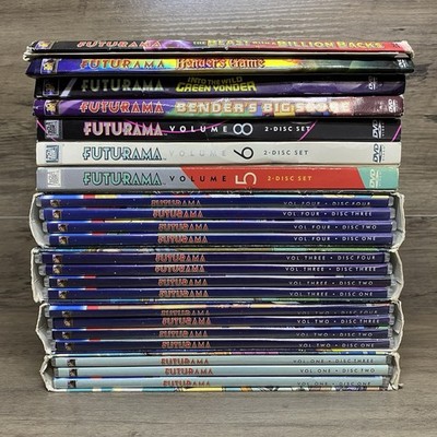 Futurama DVD Lot Seasons 1 2 3 4 5 6 8 Plus 4 Movies READ DESCRIPTION
