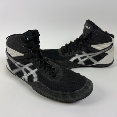 ASICS Matflex 6 Wrestling Shoes Mens 11 EU 44 Black Silver High Top White