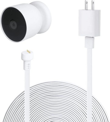 Power Adapter for Google Nest Cam Battery16.4Ft/5M Weatherproof Charging Cable 