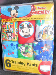 Disney Mickey Mouse Underwear 3T Boys Girls  Potty Training Pants Washable NIP