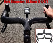 1-1/8 Integrated Road Bike Handlebar Carbon Drop Bars Cycling Parts Lightweight