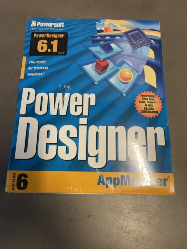 Powersoft Power Designer 6.1 sigillato Windows AppModeler Visual Basic - Foto 1 di 1
