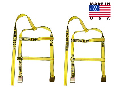 2x DEMCO KAR KADDY Basket Straps Tow Dolly Wheel Net LOOP END Dual Edge BLUE SET - Foto 5