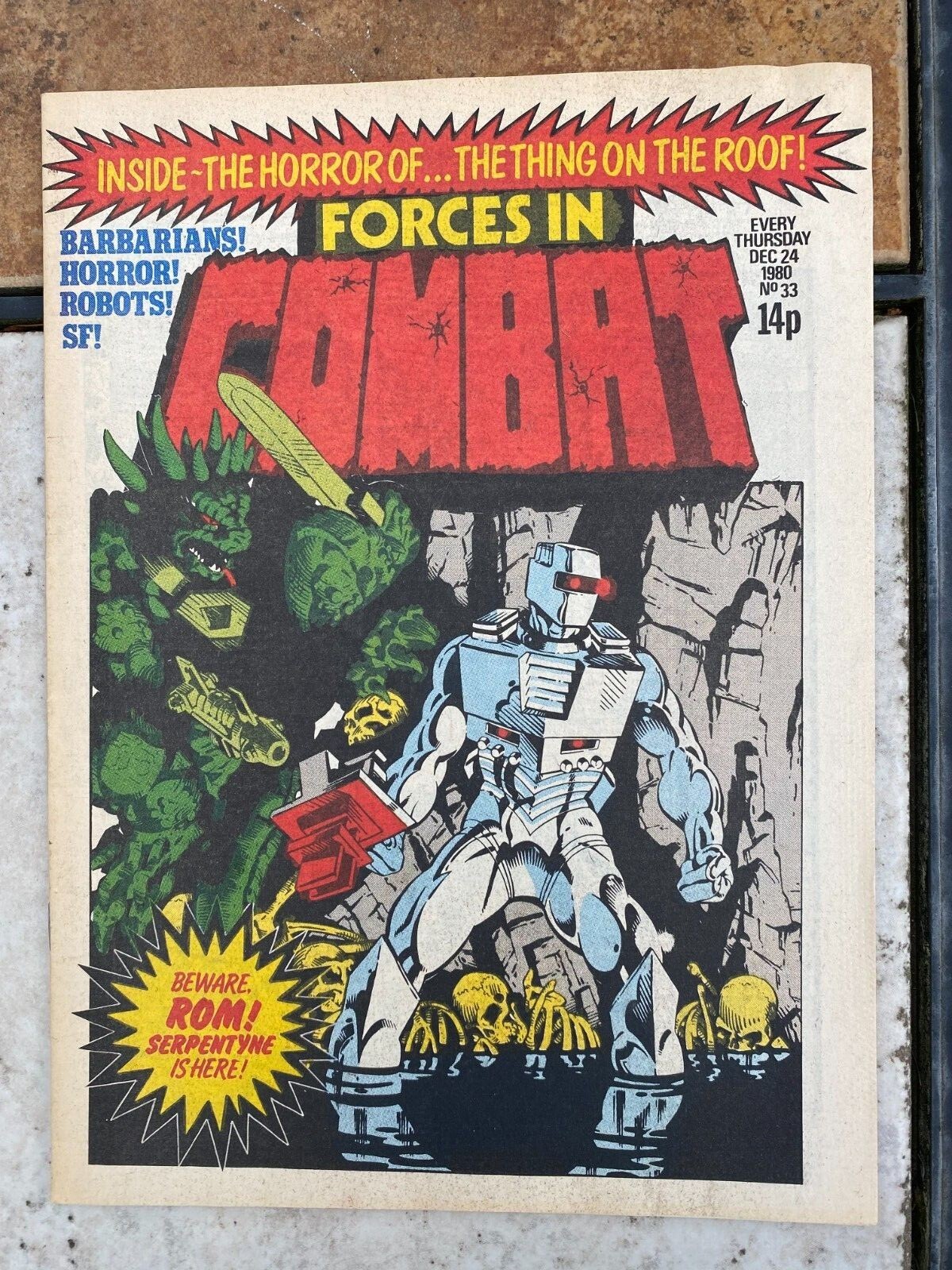 Marvel UK Forces In Combat Weekly - 3 comics, 1980 to 1981 - issues #33,35,37