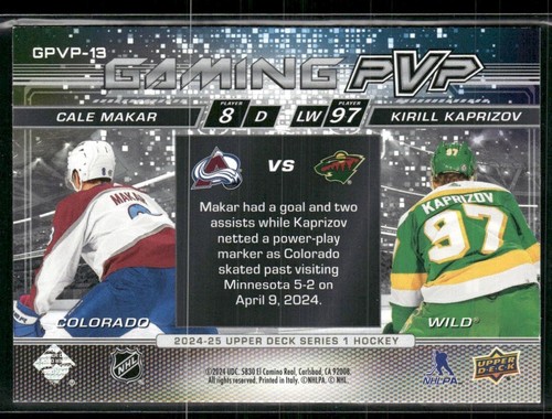 2024-25 Upper Deck UD SERIES 1 - GAMING PVP INSERT -*** U PICK*** COMPLETE U SET - Picture 25 of 49