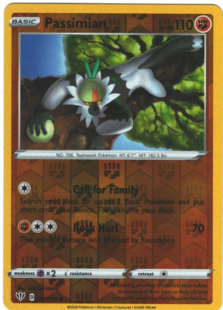 Passimian 97/189 Darkness Ablaze Reverse Holo Common Pokemon Card Pokémon TCG