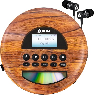 Tragbarer CD Player mit Kopfhörer, CD-R ,RW, MP3, TF-Reader, FM, Bluetooth, AUX