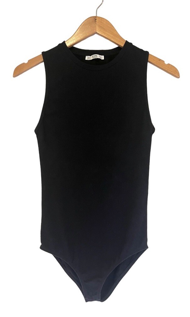 ZARA COLLECTION WOMEN/BASIC BLACK HALTER NECK BODY SUIT