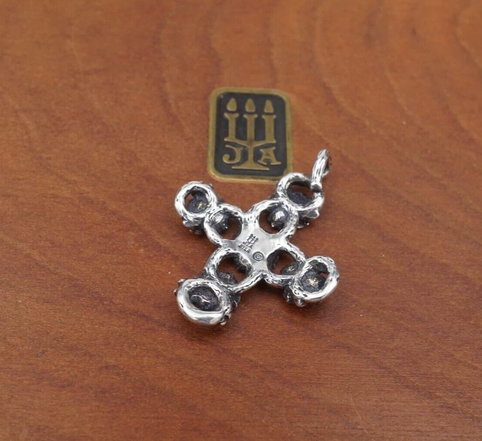 Colgante Cruz James Avery Dogwood Plata de Ley Retirado 1.25" Flor PS2209 Foto 3 de 4