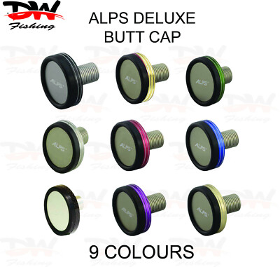 ALPS Rod Butt Cap Deluxe Aluminium/Rubber Butt Cap Fishing Rod Building 