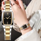 Reloj de pulsera de cuarzo resistente al agua de acero inoxidable para mujer