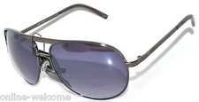 AVIATOR MEN SUNGLASSES OUTDOR100 UVB GUN METAL FRAME SMOKE LENS 80011