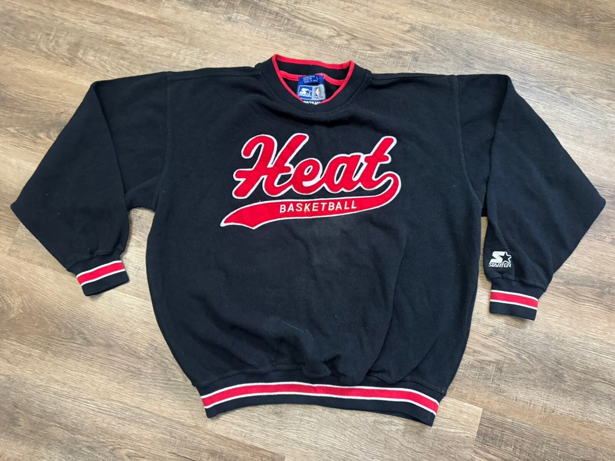 Vintage Starter Miami Heat NBA Mens Basketball Spectator Sweatshirt Size LG  EUC