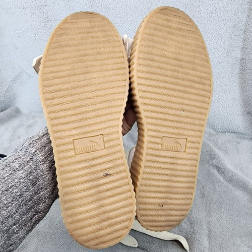 Fenty Puma Shoes Womens Size 8.5 Tan Bow Creeper Sandals - Picture 10 of 13