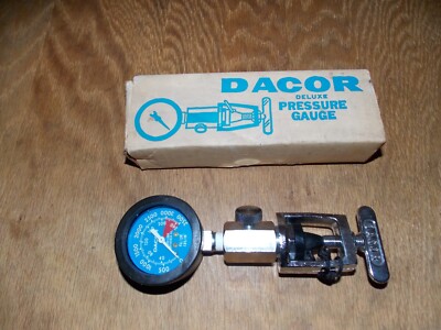 Dacor DELUXE Pressure Gauge PGR-59-1 VERY CLEAN W/Original Box  USA  7/25