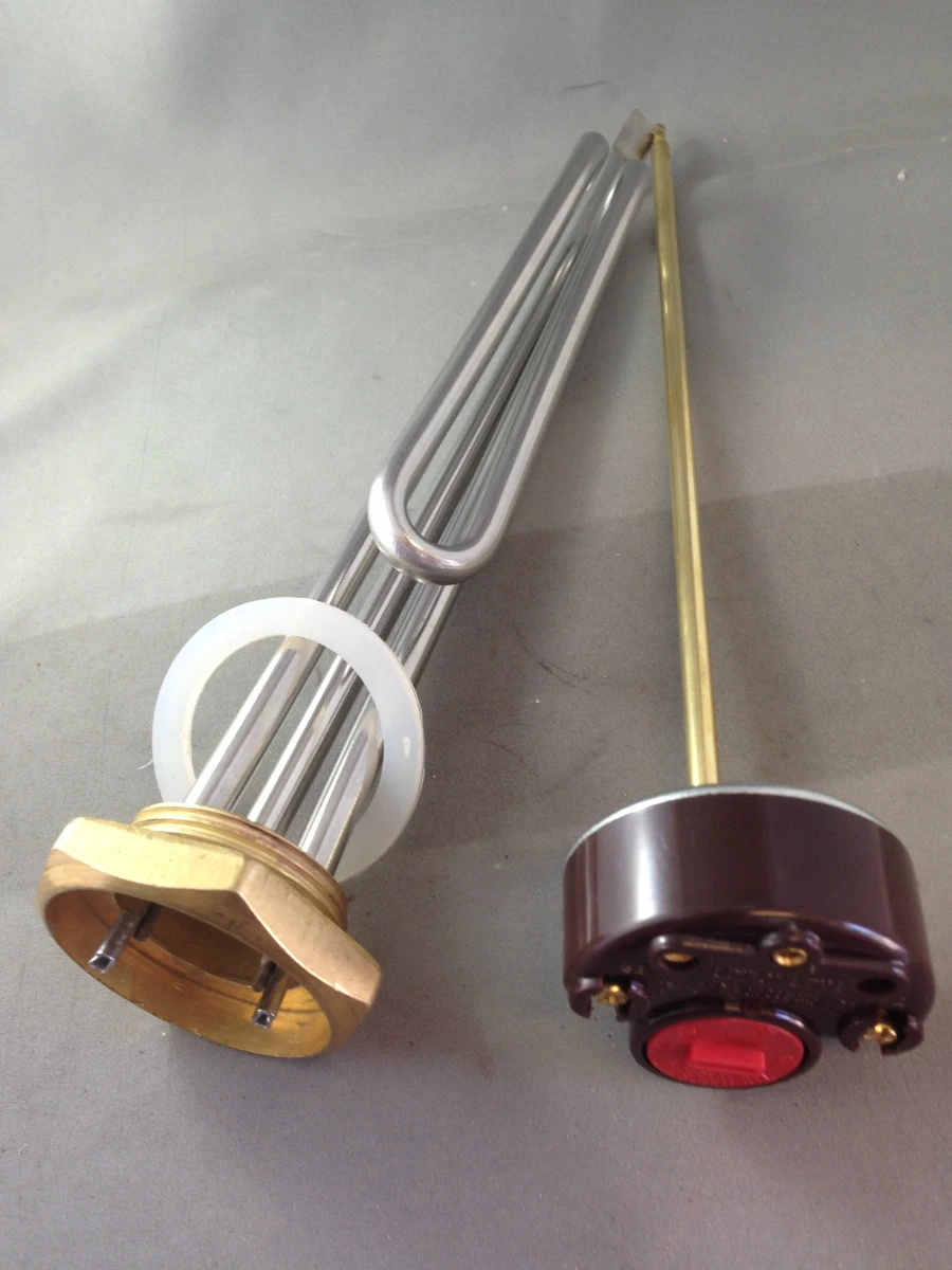 HOT WATER TANK HEATING ELEMENT HEATER 3000W 1 1/4 BSP WITH ROD THERMOSTAT  | eBay