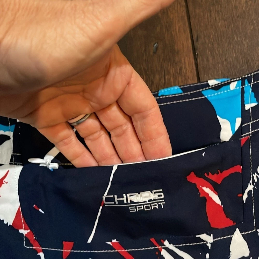 Chaps Sport Golf Tennis Skort Size 4 Navy Floral Side Zip NWOT Athletic
