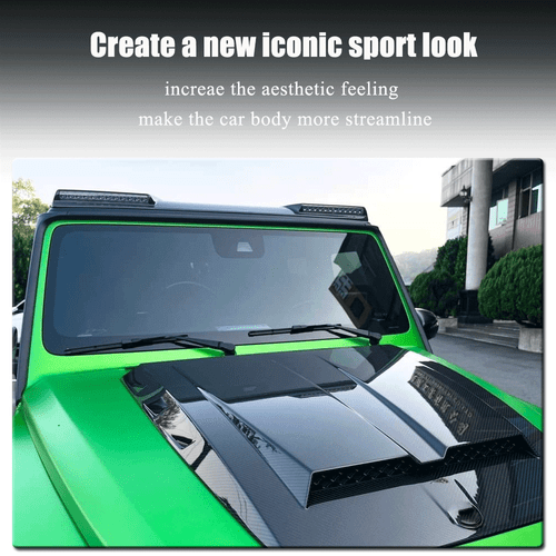 Fit For Benz W463 W464 G550 G63 Real Carbon Front Roof Spoiler Wing W/ Light - Bild 17 von 18