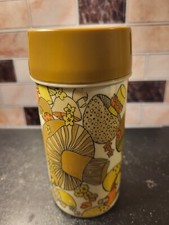 VTG 1970s Aladdin Thermos Retro Boho Magic Mushroom Golden Brown Psychedelic 