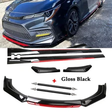For Toyota Corolla XSE Front Bumper Lip Spoiler Splitter Side Skirt Body Kit