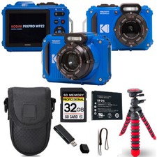 Kodak PIXPRO WPZ2 Digital Camera Blue  Spider Tripod  Case - 32GB Kit