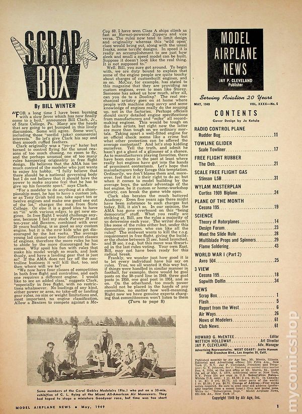 Model Airplane News Magazine Vol. 40 5 VG 3.5 1949 Low Grade eBay