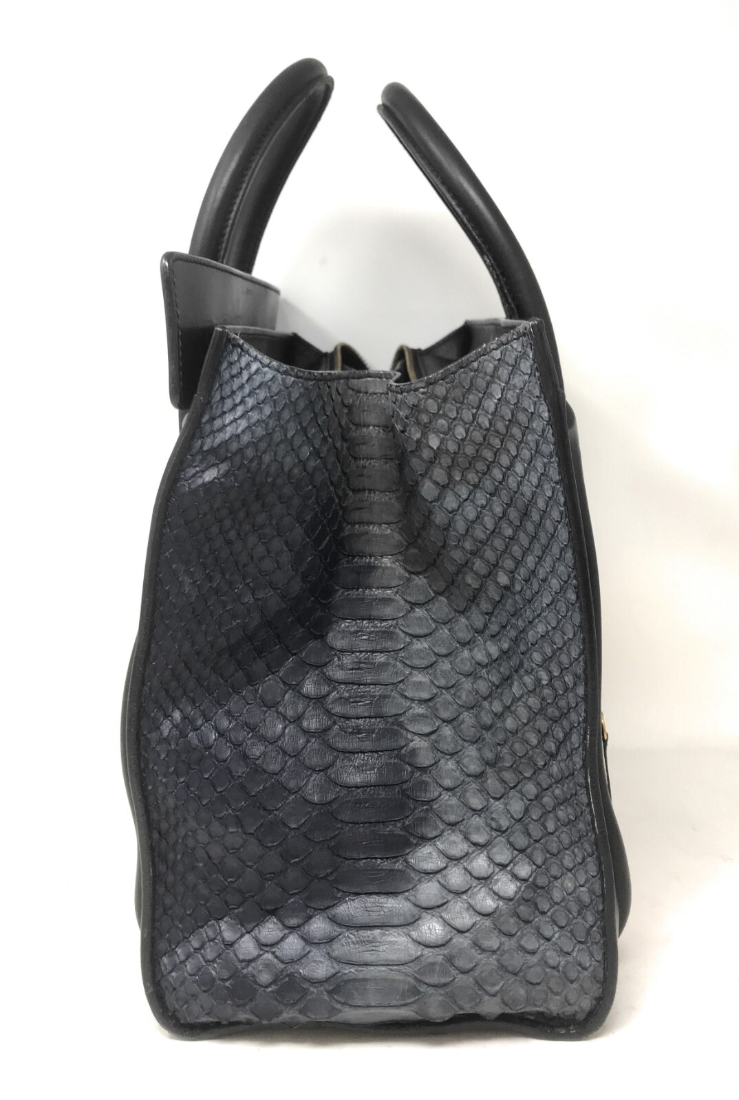 CELINE Black Leather Python Style Purse  Authenti… - image 4