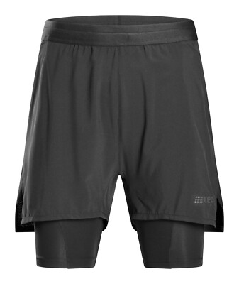 CEP Run 2in1 Shorts Damen Schwarz