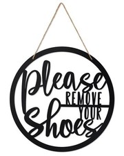 Please Remove Your Shoes Sign Metal Sign Rustic Funny Take your Shoes Off Por...