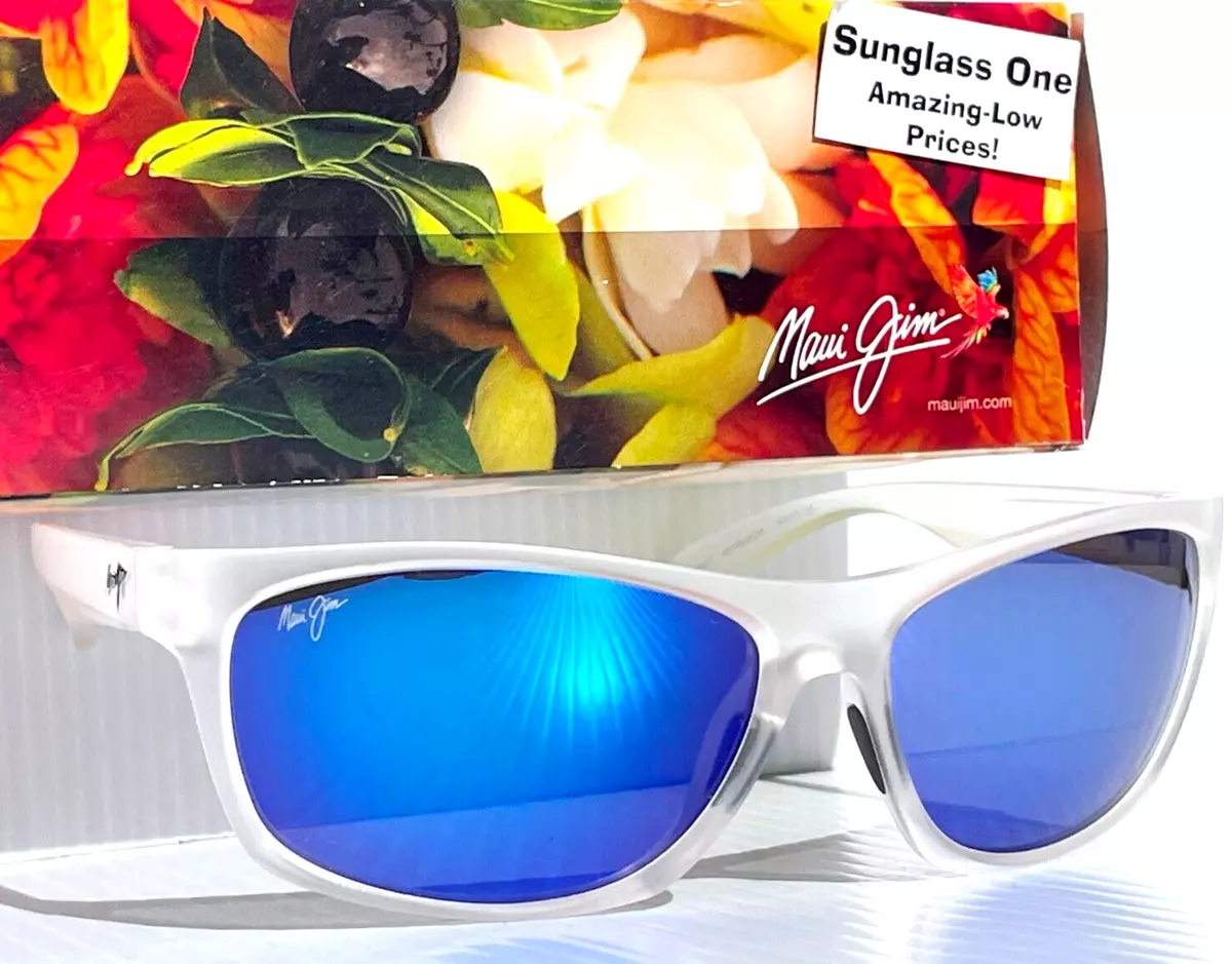 Maui Jim TUMBLELAND Crystal Clear POLARIZED Blue GLASS Lens Sunglass B770 05CM eBay